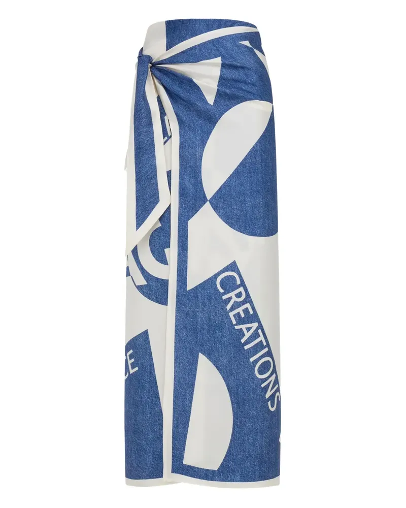 Ferragamo Schal mit grafischem Print - Blau Blau