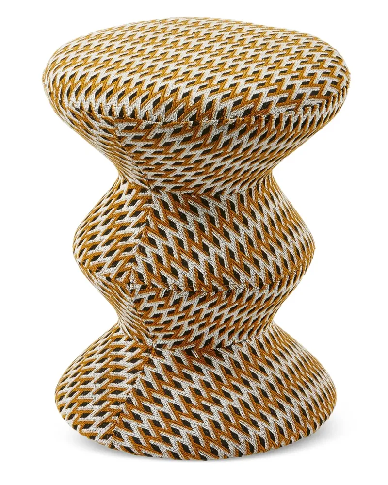 POLSPOTTEN Geo Soft Zig Zag Hocker (47cm) - Nude Nude
