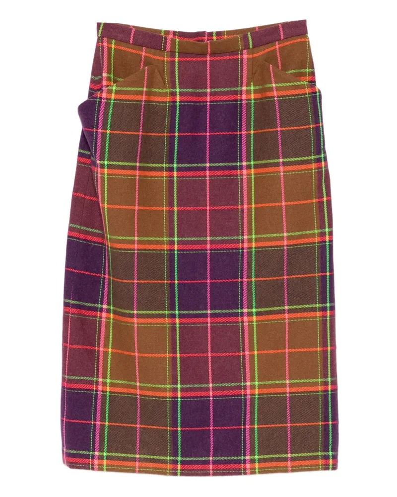 Anna Sui Karierter Midirock - Violett Violett