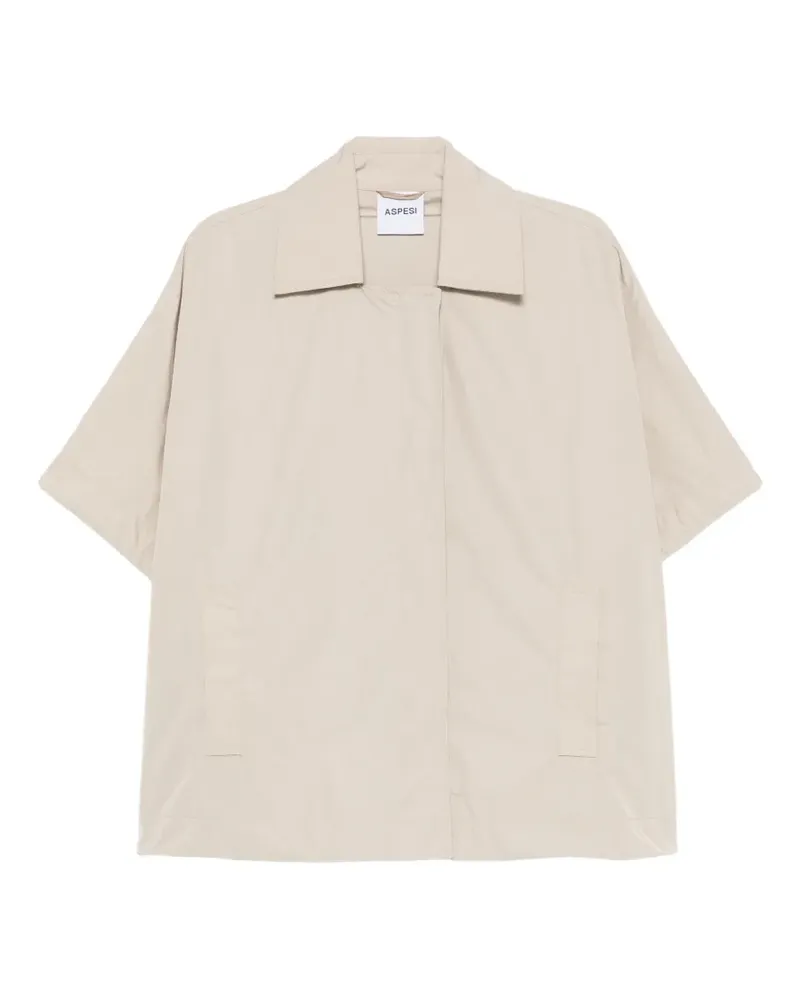 ASPESI short-sleeve concealed-fastening jacket - Nude Nude