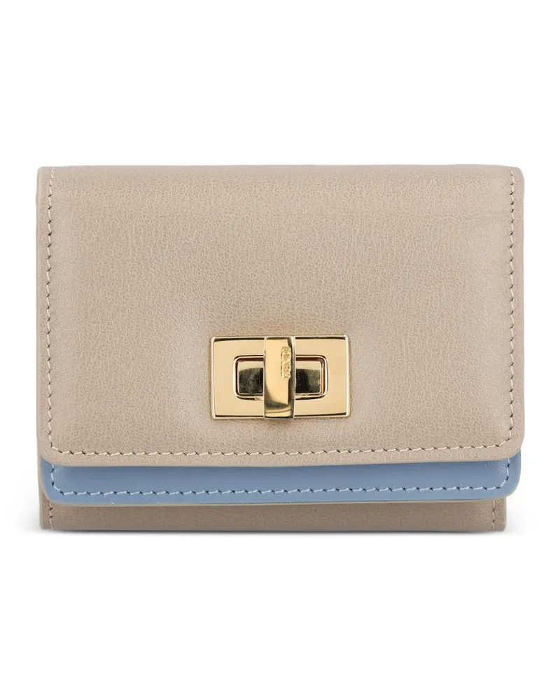 Fendi small Way trifold wallet - Nude Nude