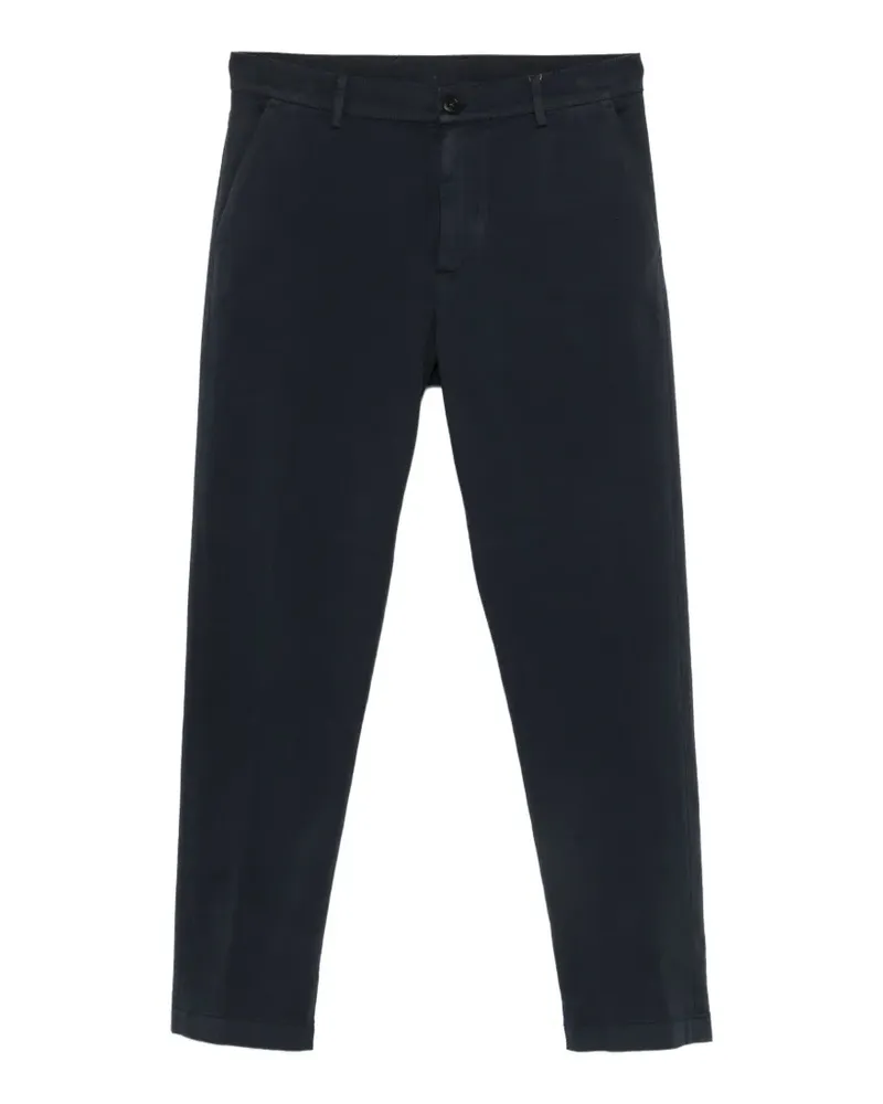 Canali Schmale Hose aus Twill - Blau Blau