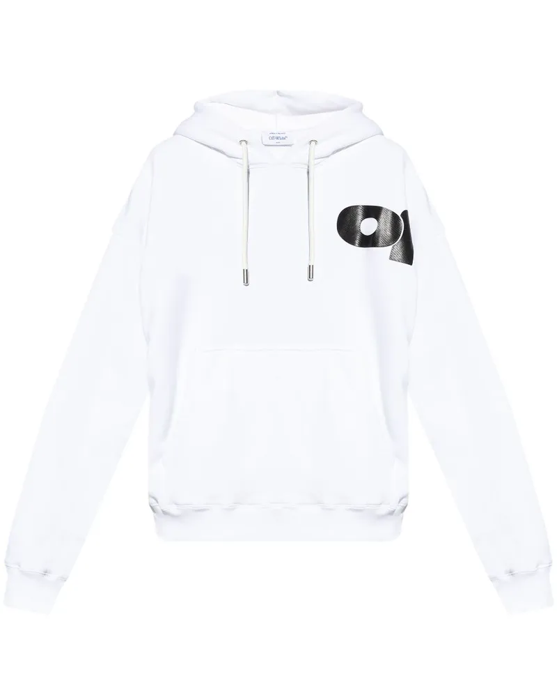 OFF-WHITE Hoodie mit Logo Weiß