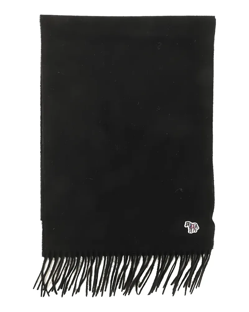 Paul Smith Schal mit Zebra-Detail - Schwarz Schwarz