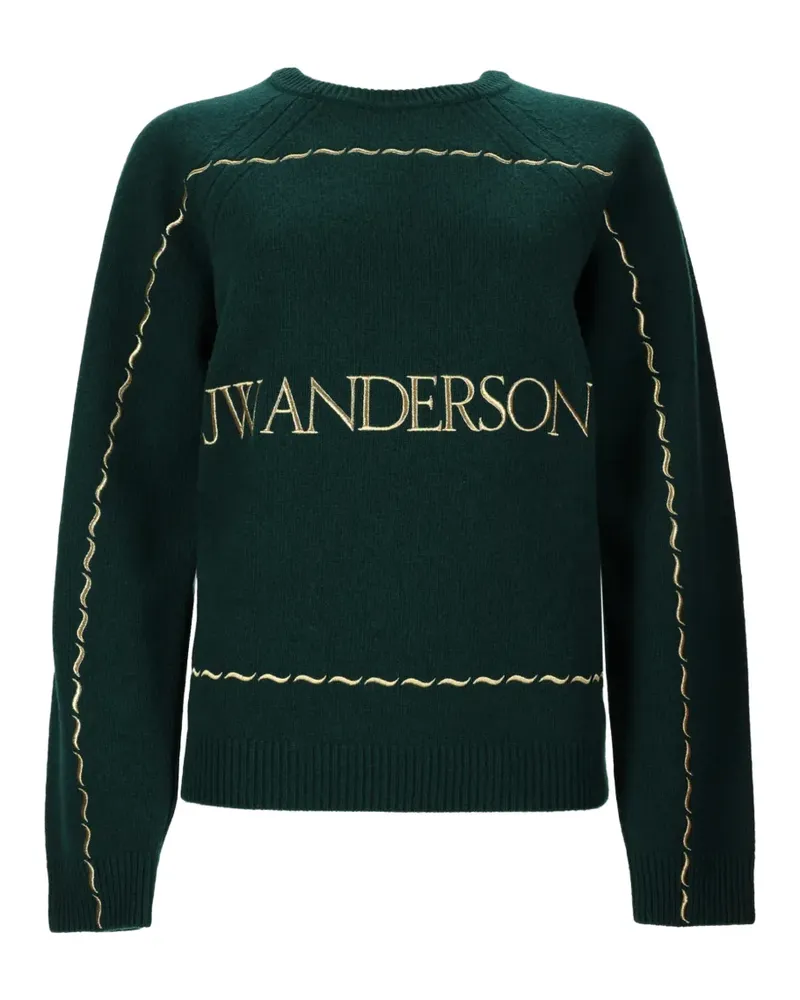 J.W.Anderson Pullover mit Logo-Stickerei - Grün Grün