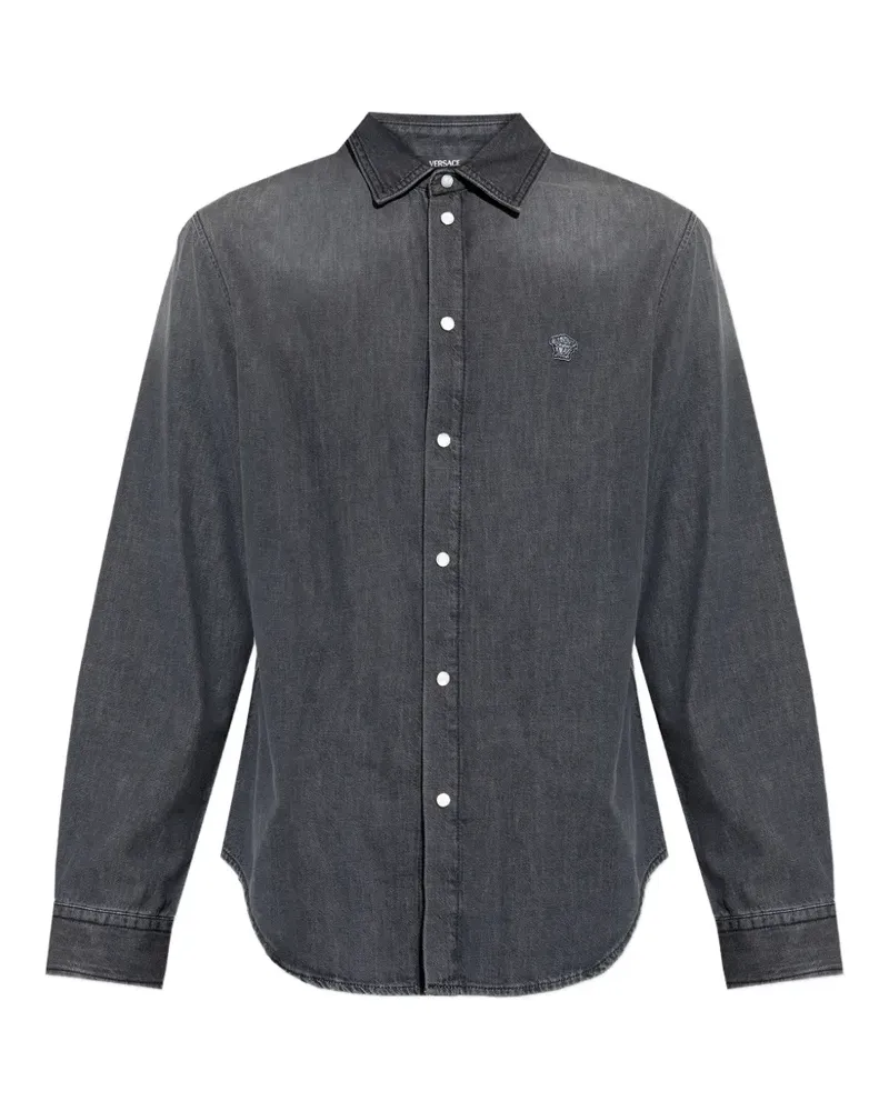 Versace Hemd mit Logo - Grau Grau