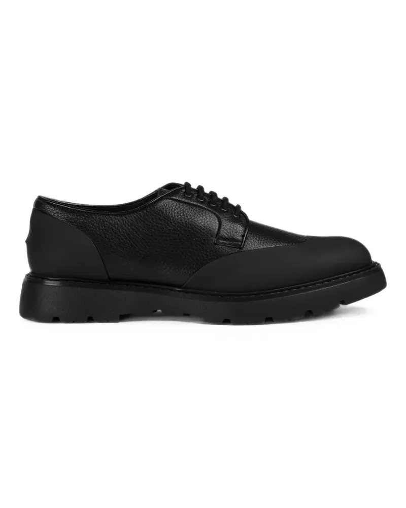 Doucal´s panelled deerskin derby shoes - Schwarz Schwarz