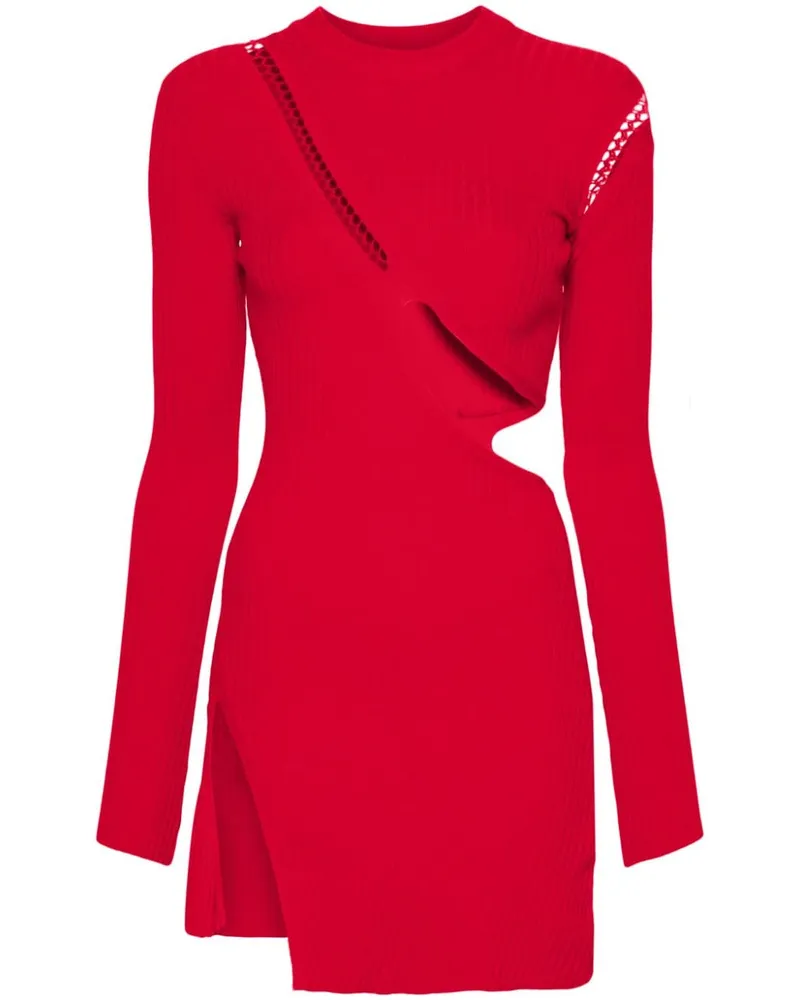 ATTICO Minikleid mit Cut-Out - Rot Rot