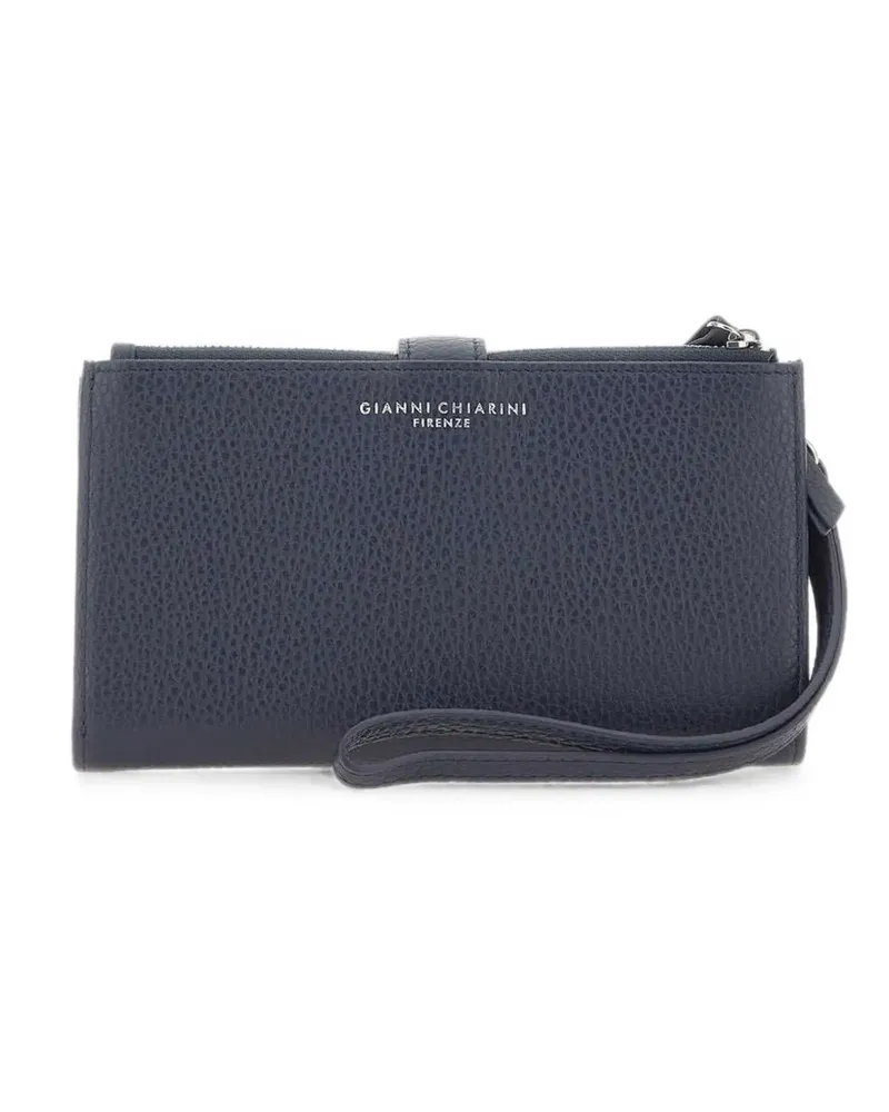 Gianni Chiarini Dollaro pebbled leather wallet - Blau Blau
