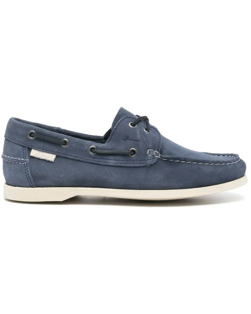 Manebí Hamptons Segelschuhe aus Wildleder Blau