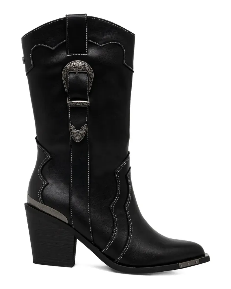 Buffalo West stitch boots - Schwarz Schwarz
