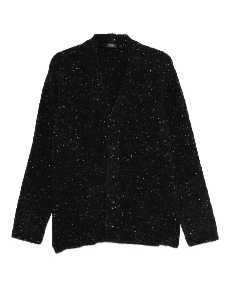 HOSIO Geknöpfter Cardigan - Schwarz Schwarz