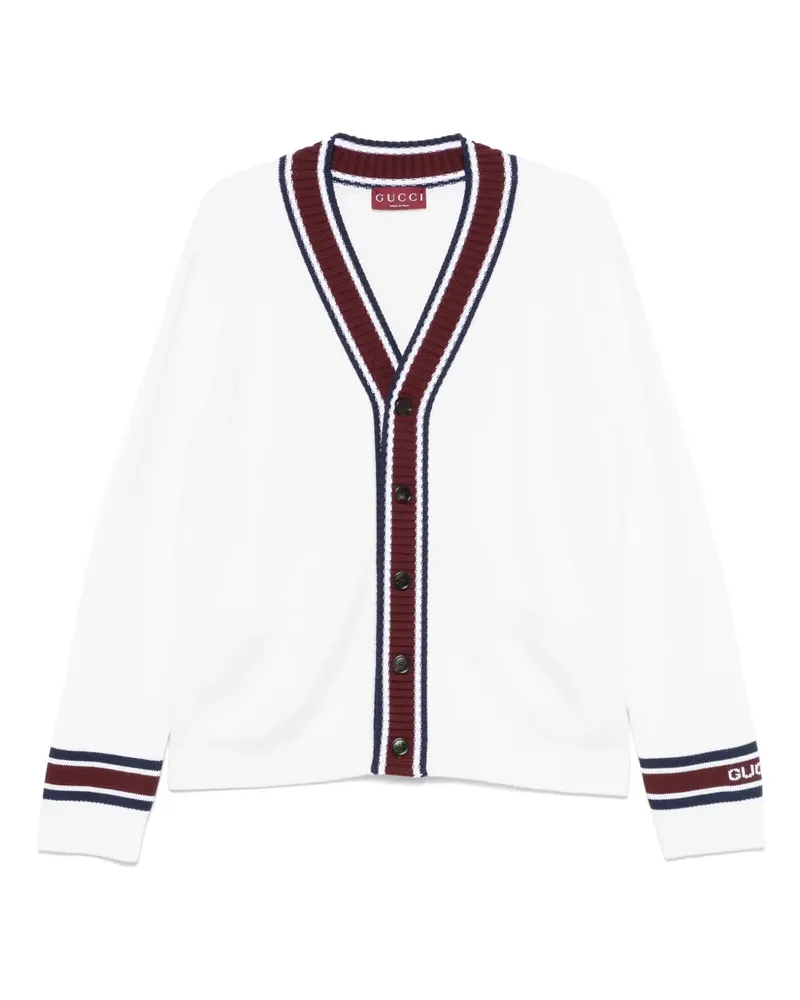 Gucci Cardigan mit Intarsienmuster - Weiß Weiß
