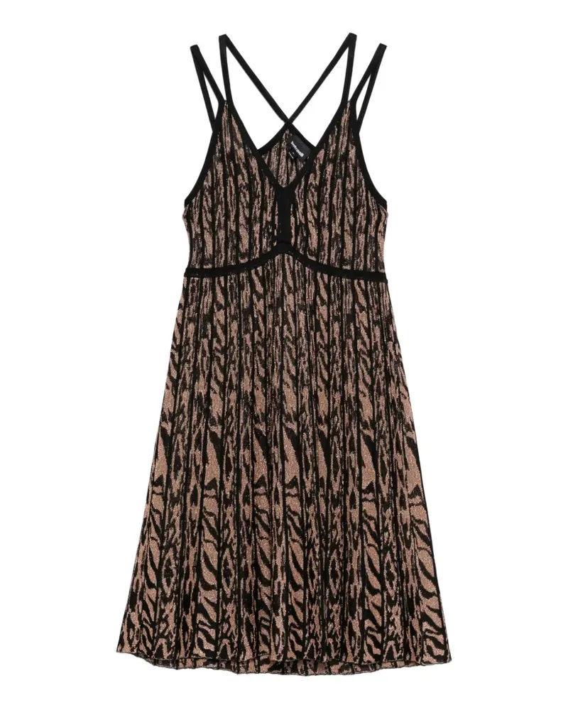 Just Cavalli V-neck mini dress - Braun Braun