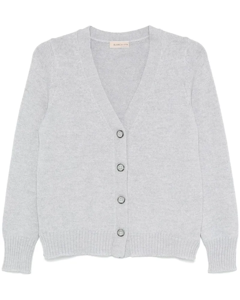 Blanca Cardigan aus Schurwolle - Grau Grau