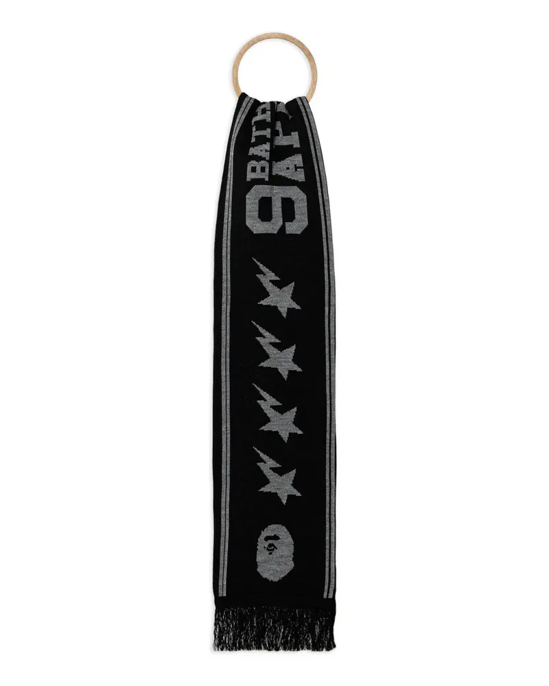 BAPE Jacquard-Schal mit Logo - Schwarz Schwarz