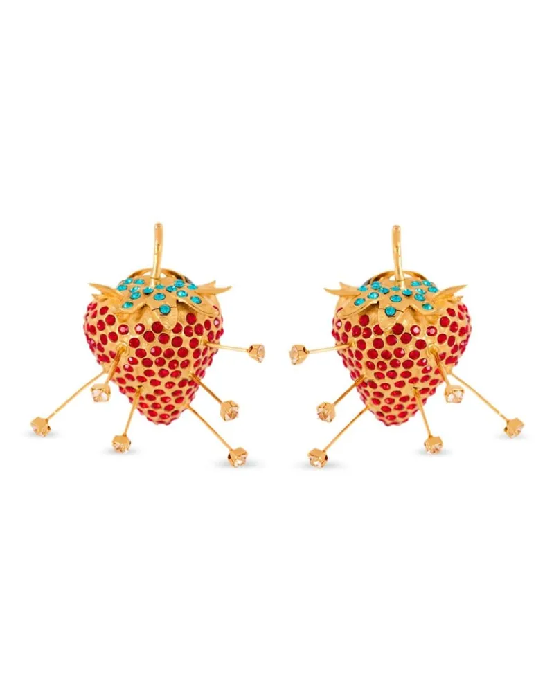 Balmain Strawberry Ohrringe mit Strass - Gold Gold