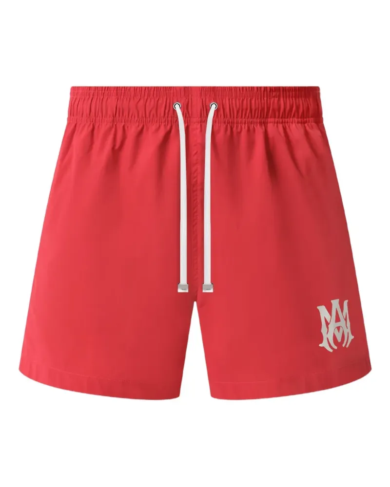 Amiri logo drawstring swim shorts - Rot Rot
