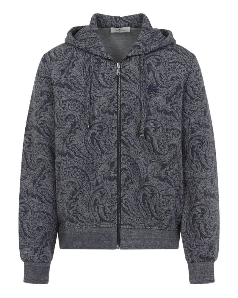 Etro Kapuzenjacke mit Paisleymuster - Blau Blau