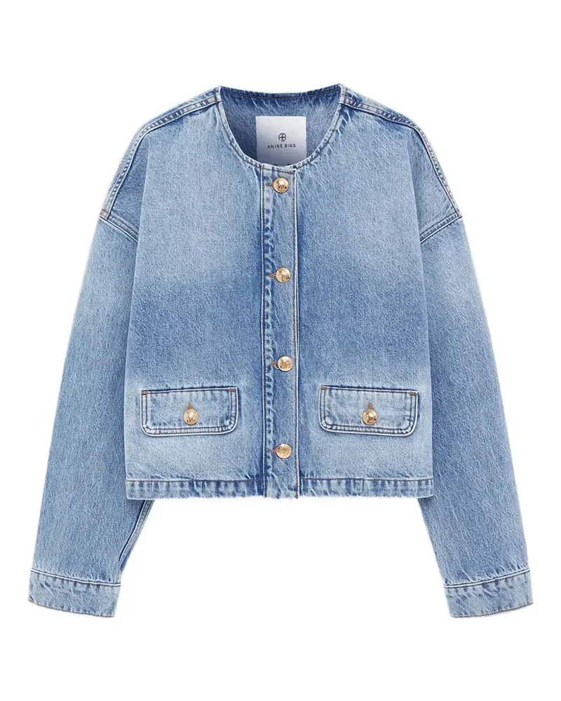 Anine Bing Blanche Jeansjacke mit Knöpfen - Blau Blau