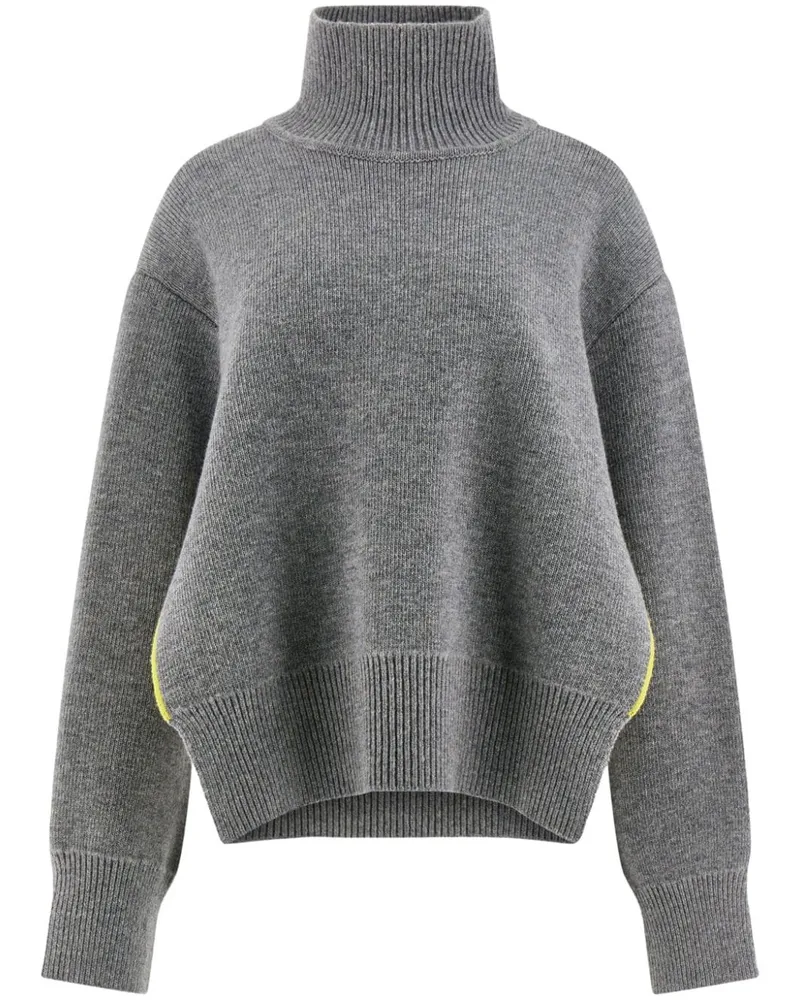 Ferragamo Pullover mit Stehkragen Grau