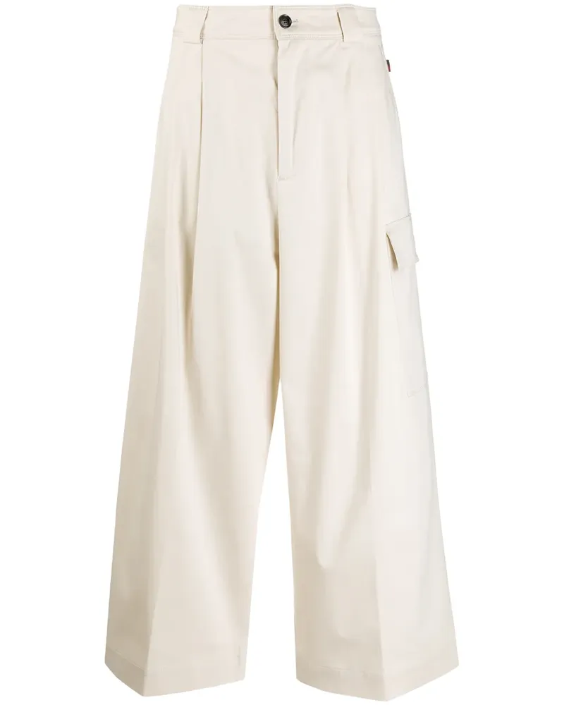 Woolrich Cropped-Palazzohose - Nude Nude