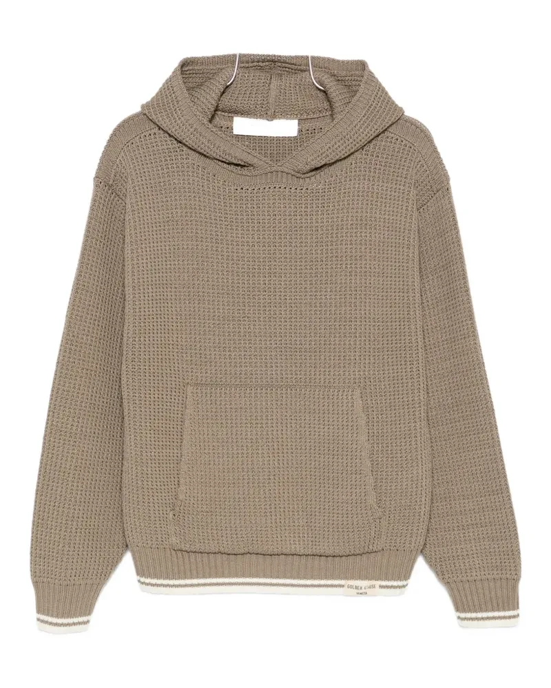 Golden Goose hooded pocket cotton sweatshirt - Nude Nude