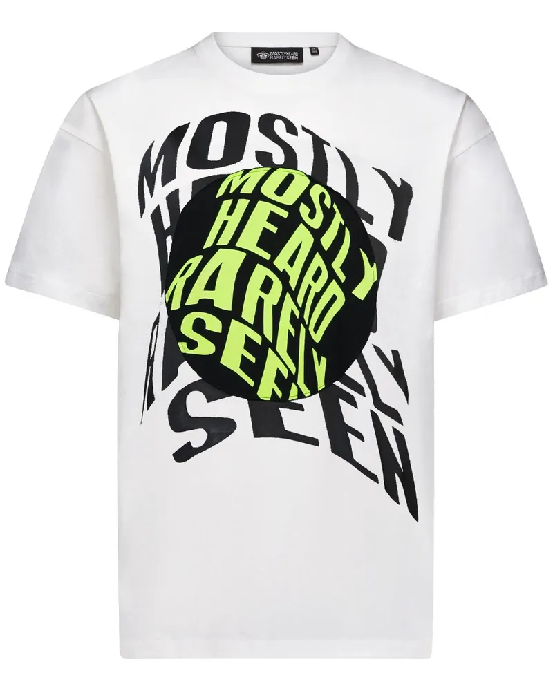 Mostly Heard Rarely Seen T-Shirt mit Logo-Print Weiß