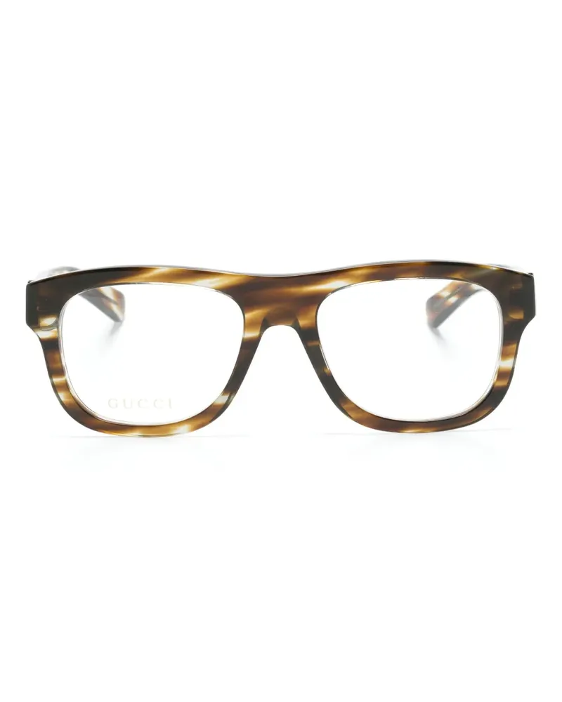 Gucci GG1509O Sonnenbrille mit eckigem Gestell - Braun Braun