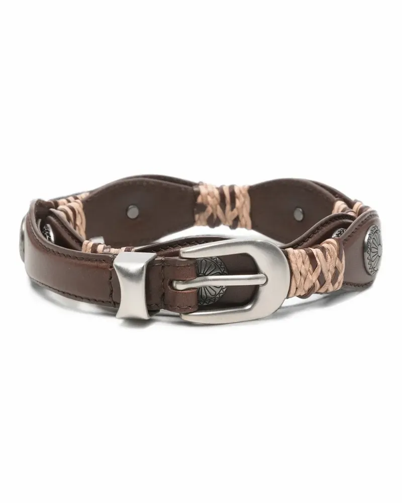 MAISON HOTEL Campo Telmo concho-embellished belt - Braun Braun