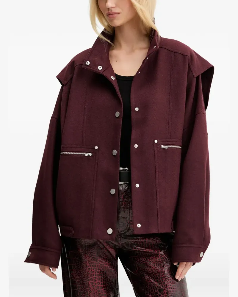 Gestuz GZdiaz silver zip-detail jacket - Rot Rot