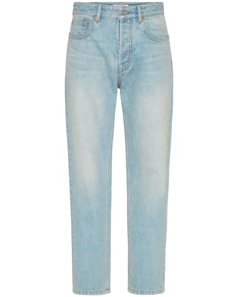 Valentino Garavani VLogo Signature Tapered-Jeans mit Logo - Blau Blau