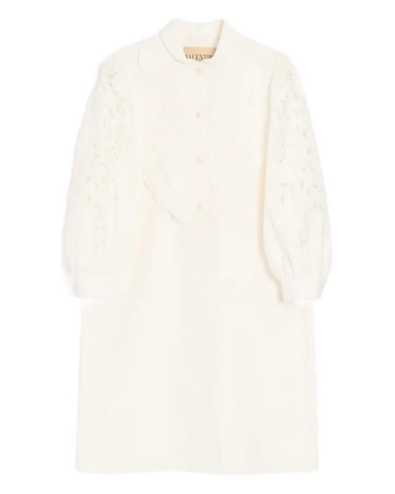Valentino Garavani Besticktes Popeline-Midikleid - Weiß Weiß