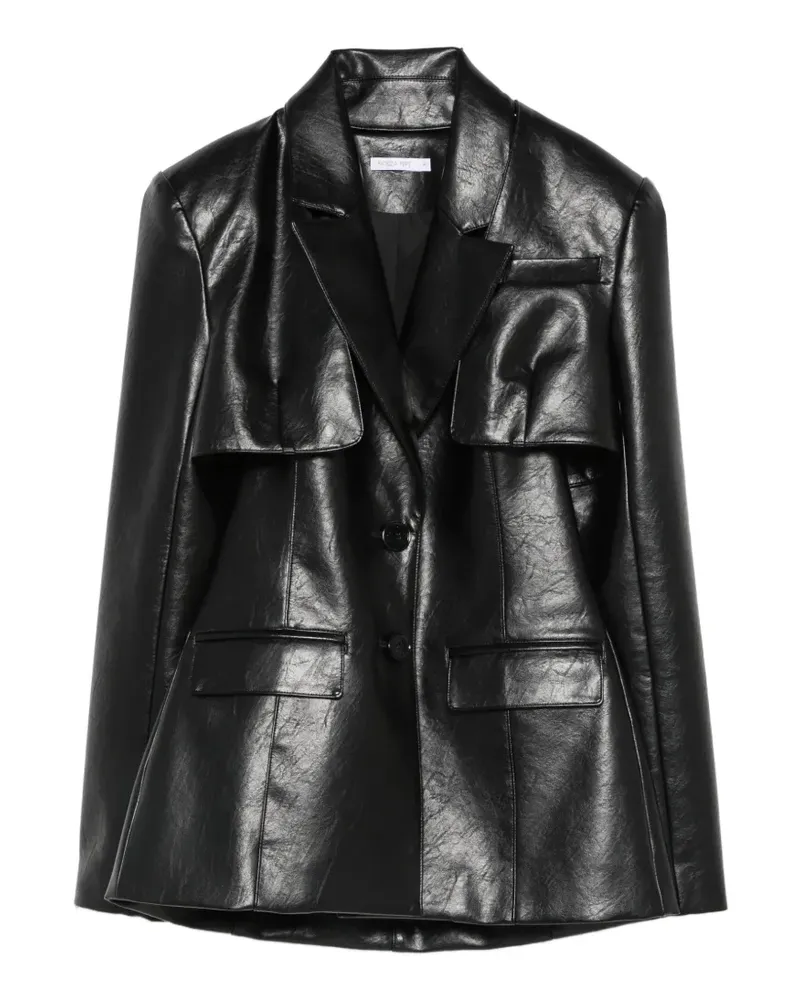 Patrizia Pepe Beschichteter Blazer mit Cut-Out - Schwarz Schwarz
