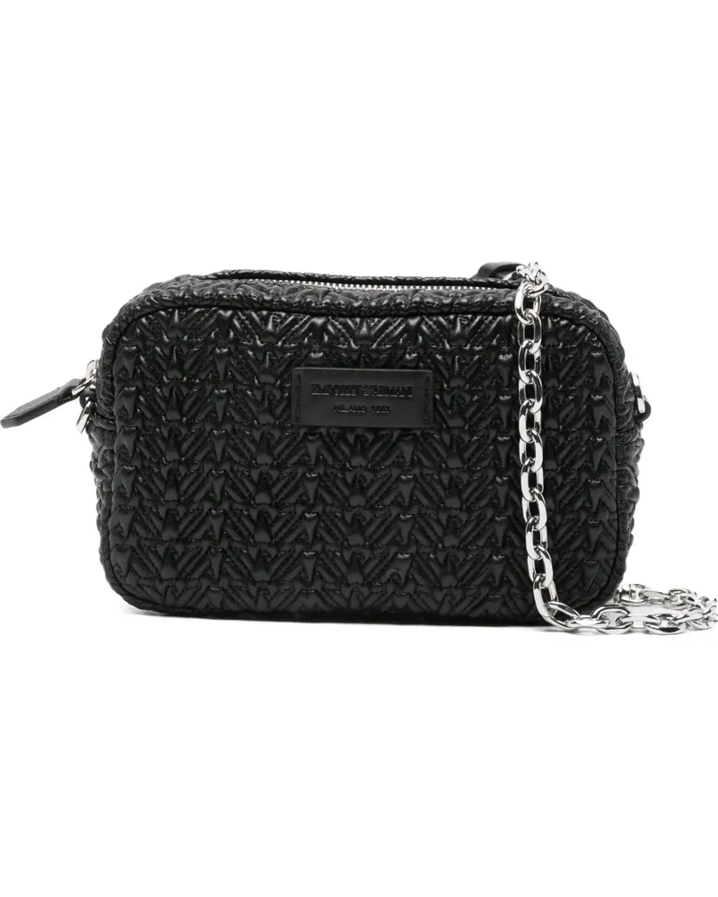 Emporio Armani Gesteppte Schultertasche - Schwarz Schwarz