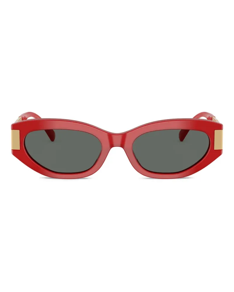 Versace Sonnenbrille mit ovalem Gestell - Rot Rot