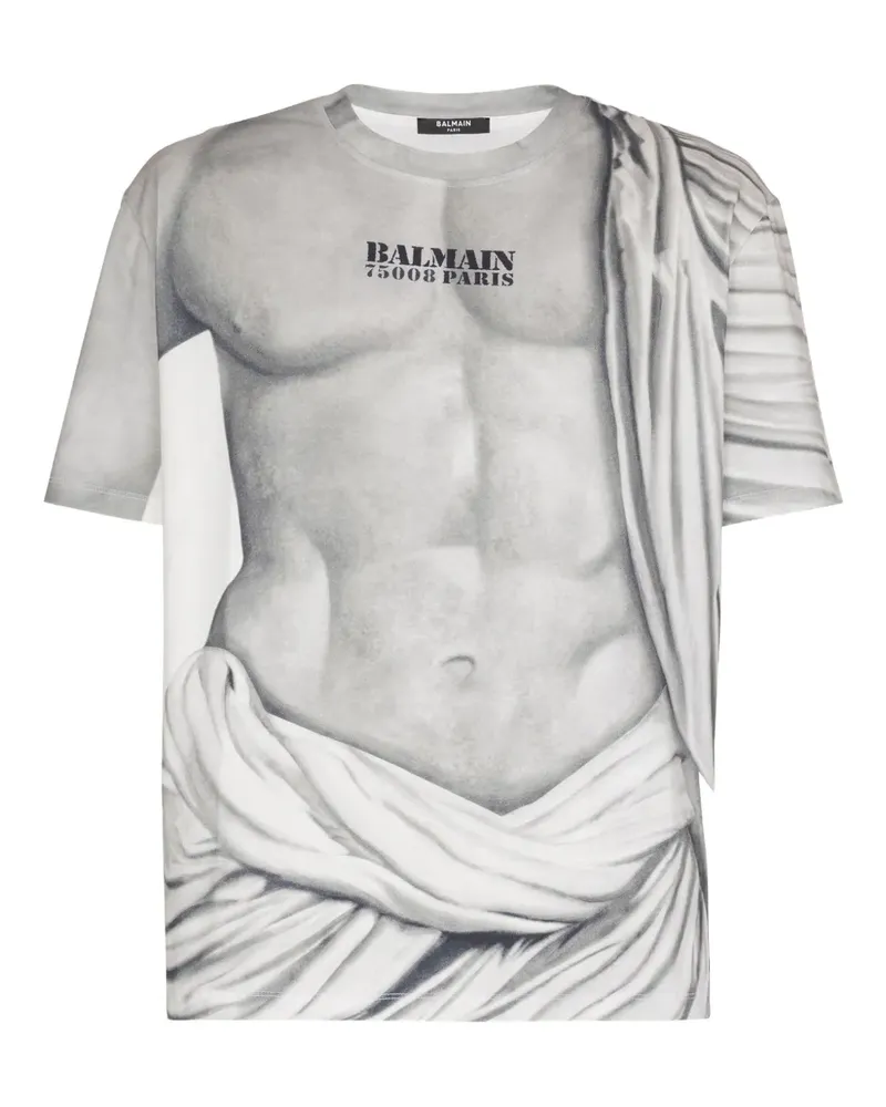 Balmain Klassisches T-Shirt - Grau Grau