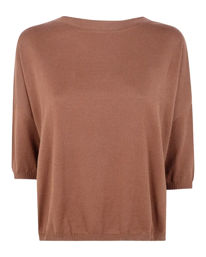 MA'RY'YA round-neck fine-knit sweater - Braun Braun