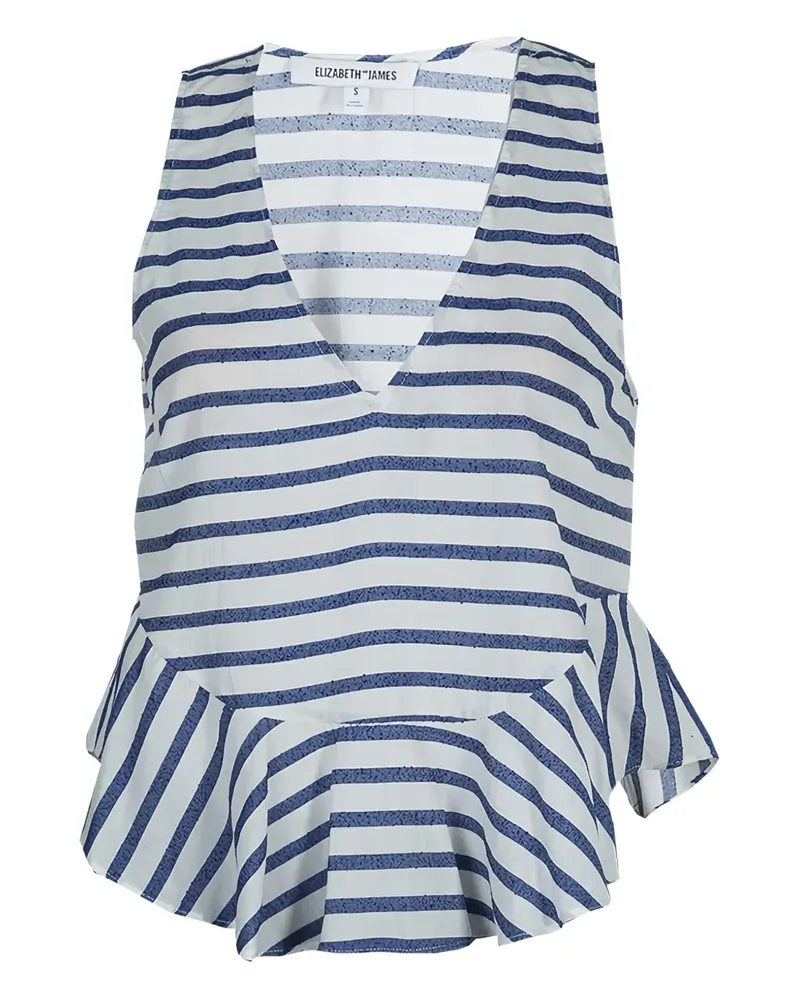 Elizabeth and James Tanktop mit Schößchen - Weiß Weiß