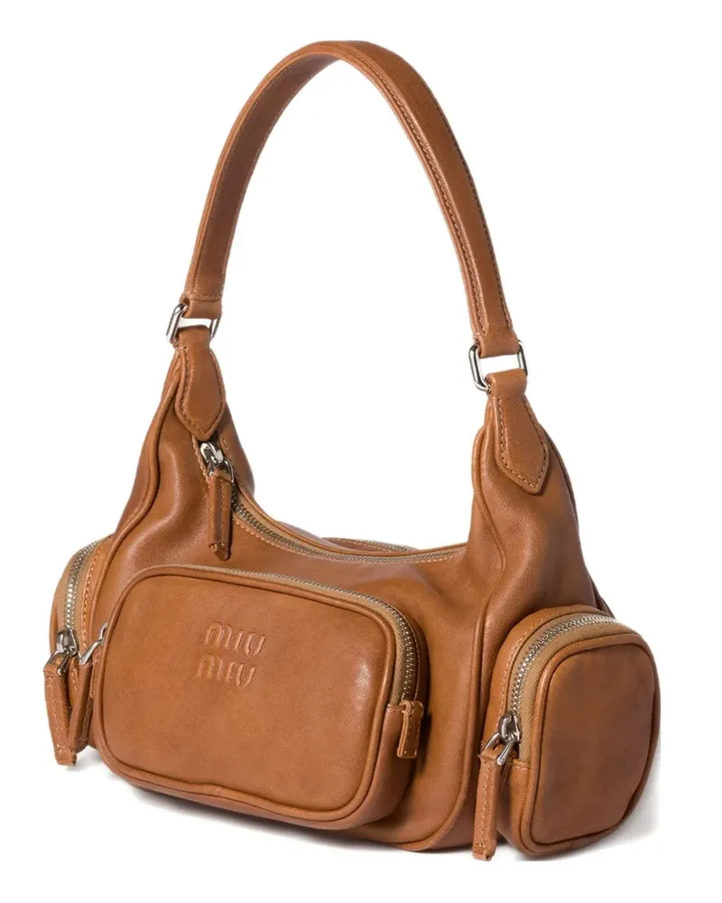 Miu Miu Pocket Schultertasche - Braun Braun