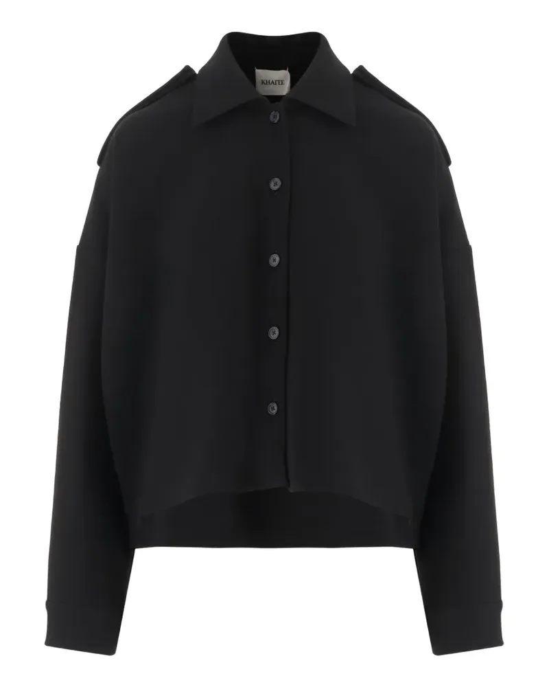KHAITE epaulette button-up shirt - Schwarz Schwarz