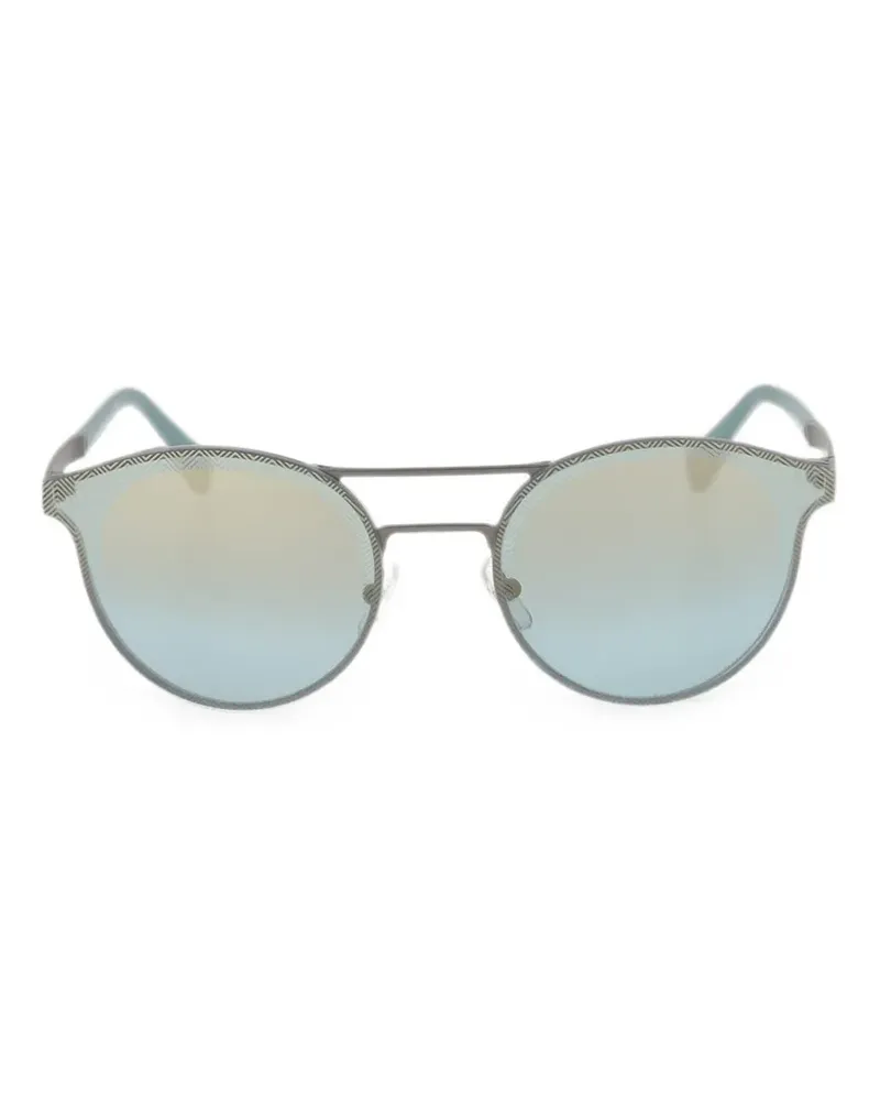 Ermenegildo Zegna Sonnenbrille mit rundem Gestell - Blau Blau