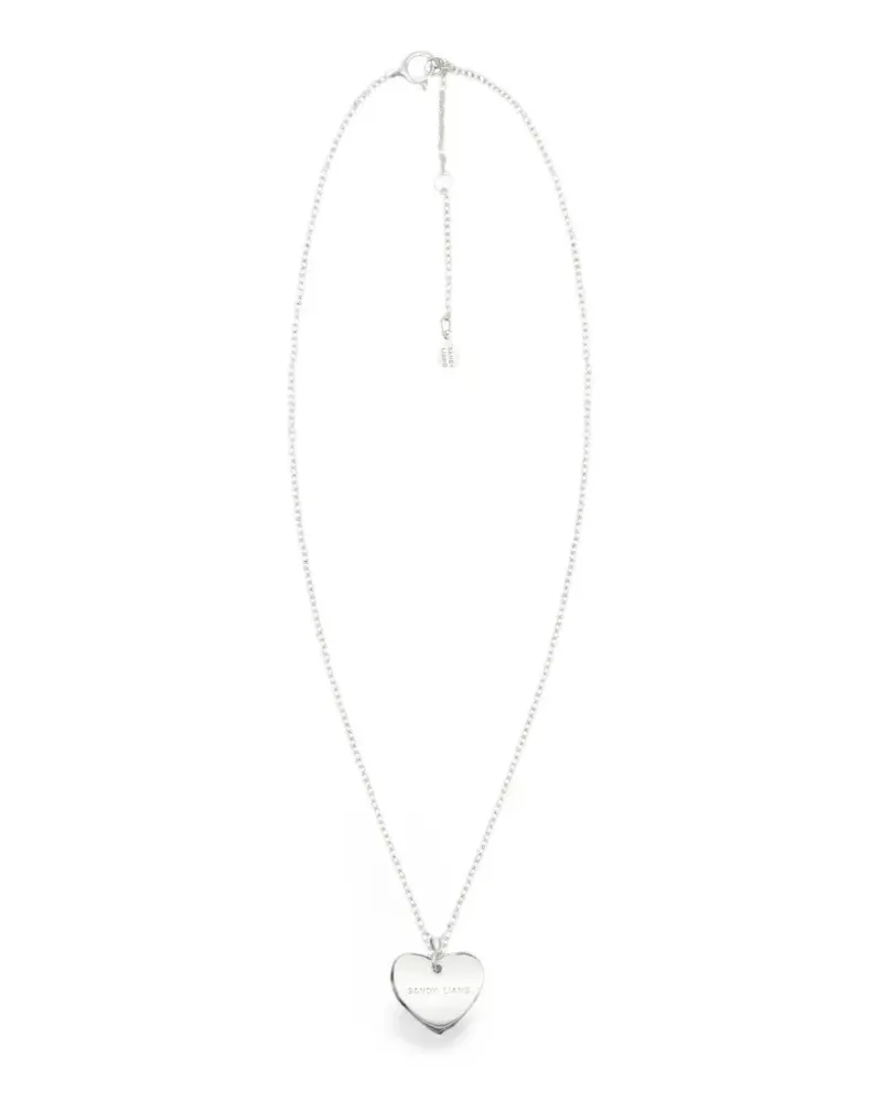 Sandy Liang heart-pendant necklace - Silber Silber