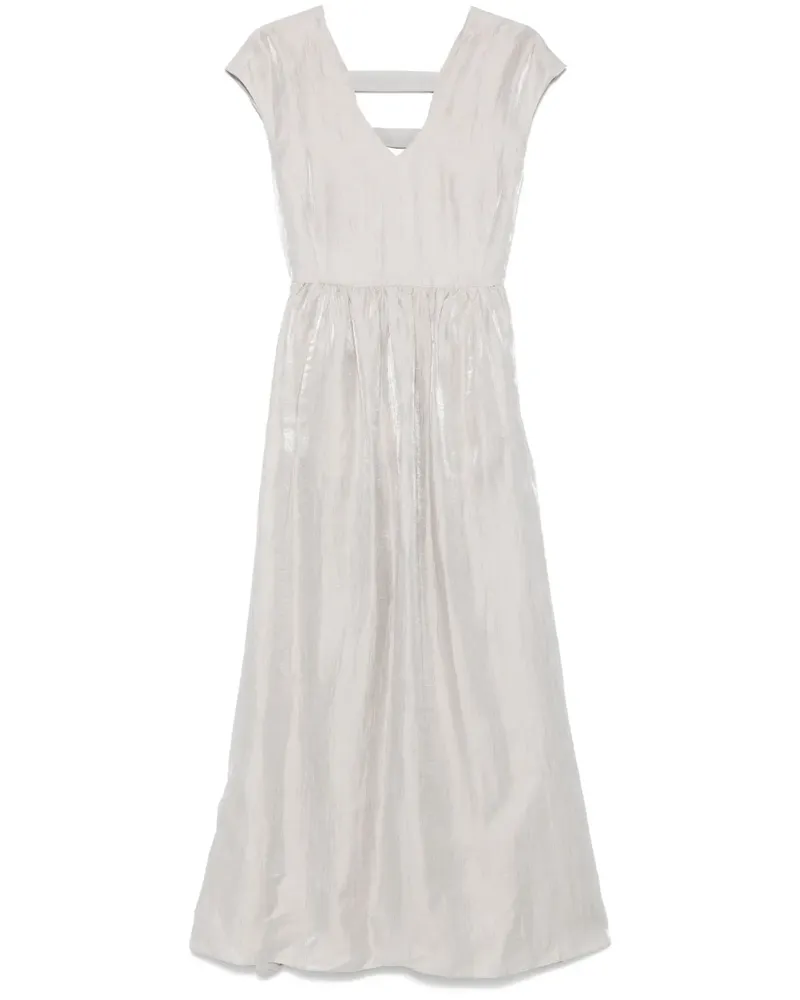 Emporio Armani Maxikleid mit V-Ausschnitt - Grau Grau