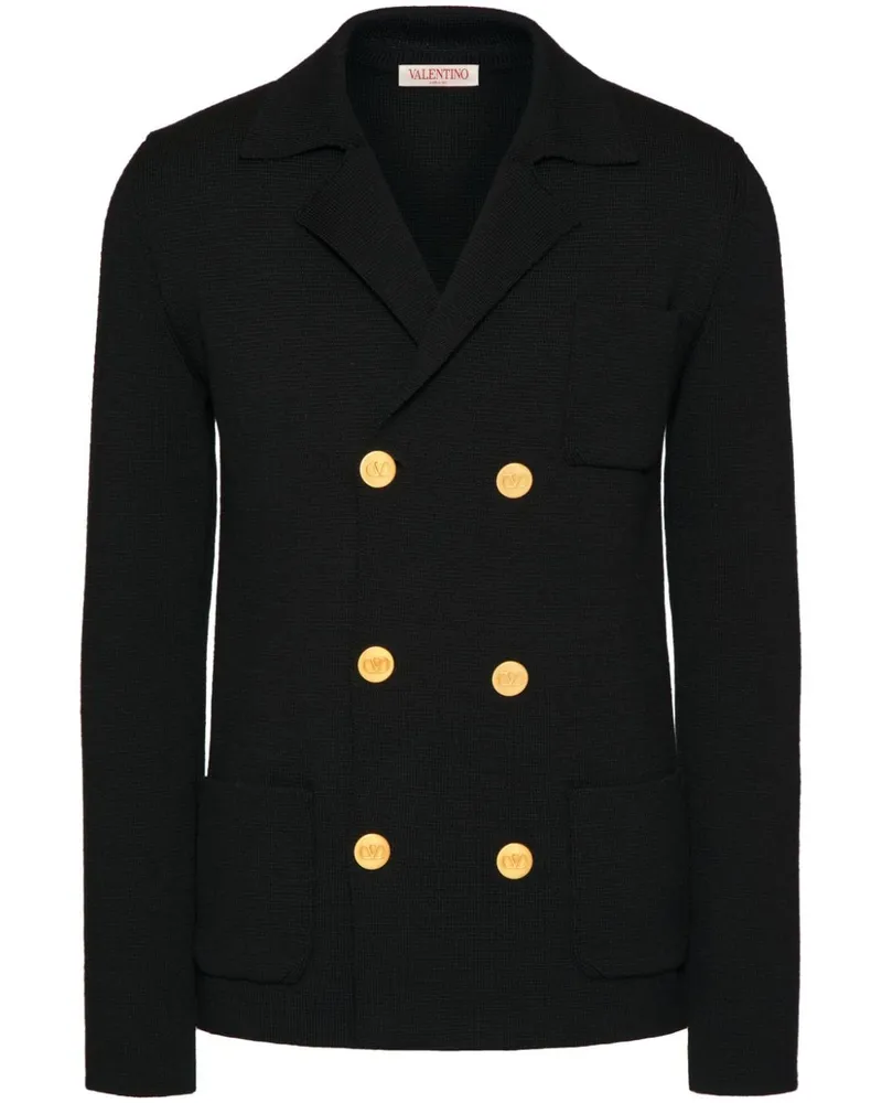 Valentino Garavani Gestrickte Jacke mit VLogo-Knöpfen - Schwarz Schwarz
