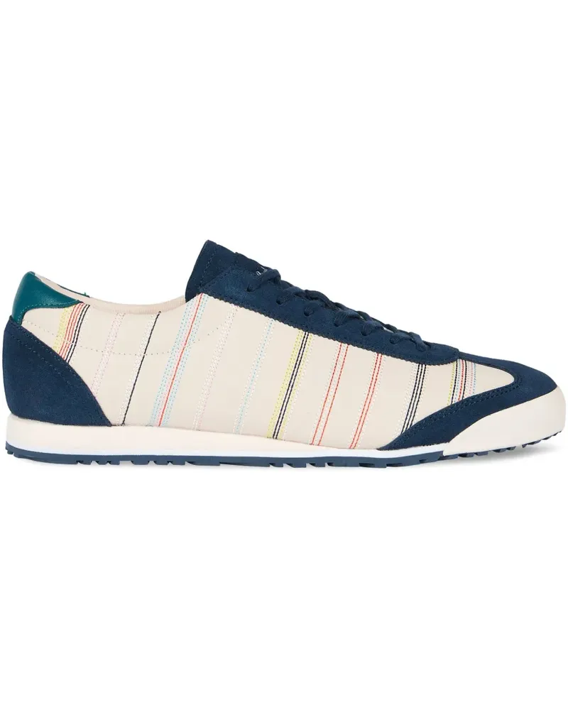 Paul Smith Gestreifte Sneakers aus Wildleder - Nude Nude