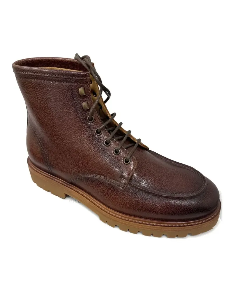 Brunello Cucinelli Knöchelhohe Schnürstiefel - Braun Braun