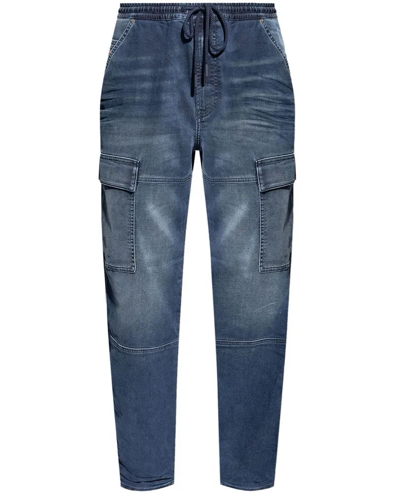 Diesel D-Krooley Cargo-Jeans mit Kordelzug - Blau Blau