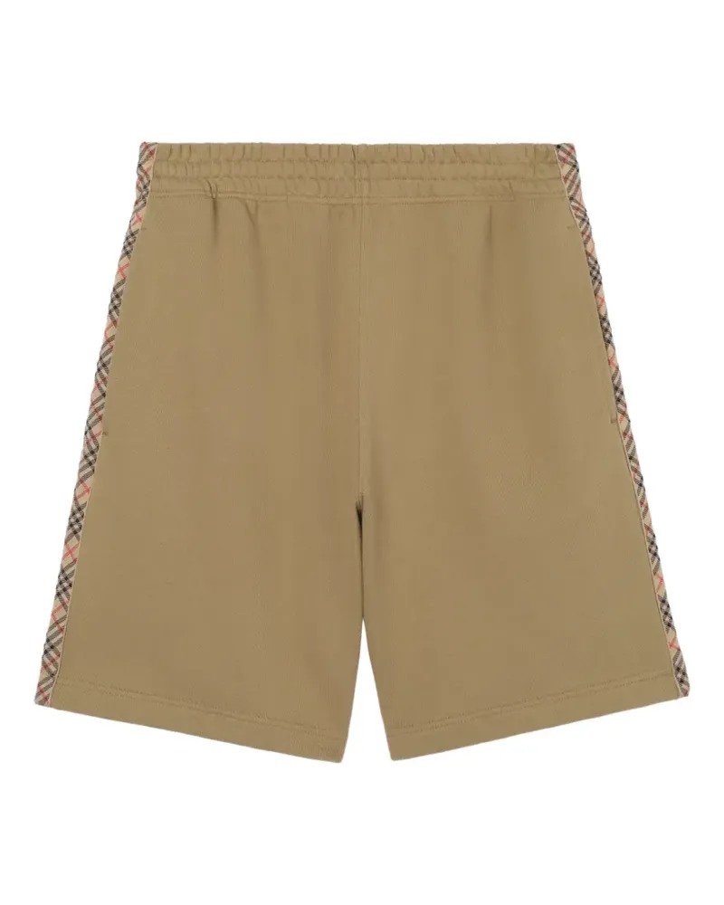 Burberry Check-trim cotton shorts - Nude Nude