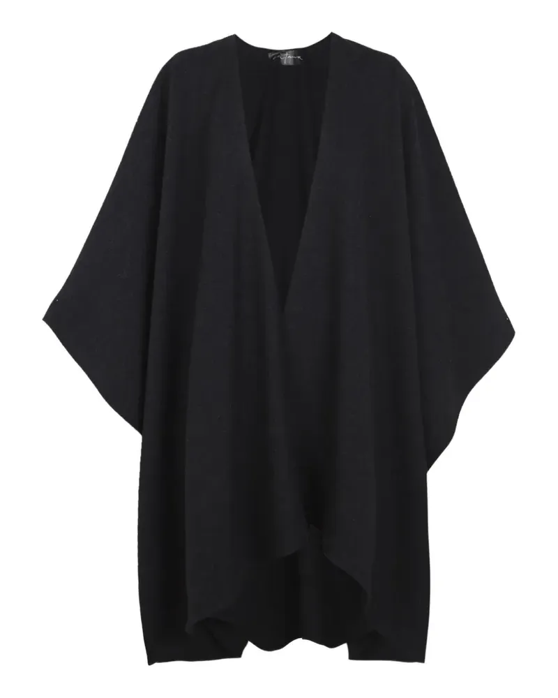 Cortana Melierter Poncho - Schwarz Schwarz